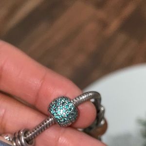 Aqua Blue Crystal Pandora Charm